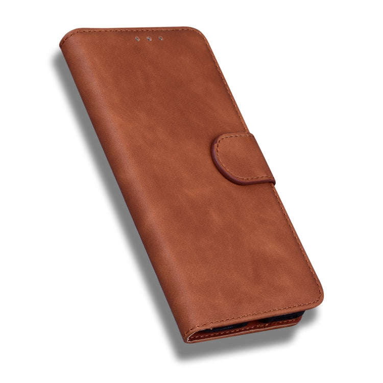 For Tecno Camon 19 Neo Skin Feel Pure Color Flip Leather Phone Case(Brown)