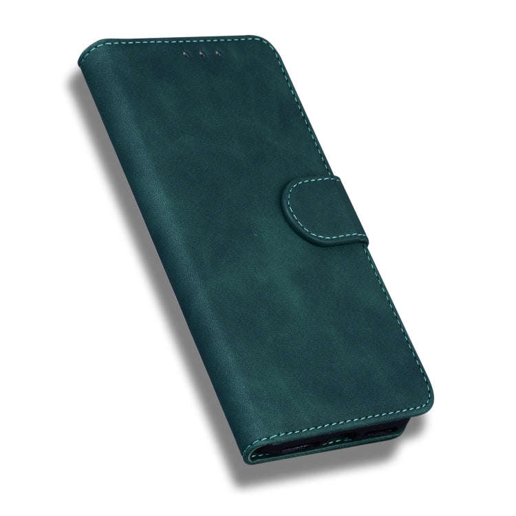 For Tecno Camon 19 Neo Skin Feel Pure Color Flip Leather Phone Case(Green)
