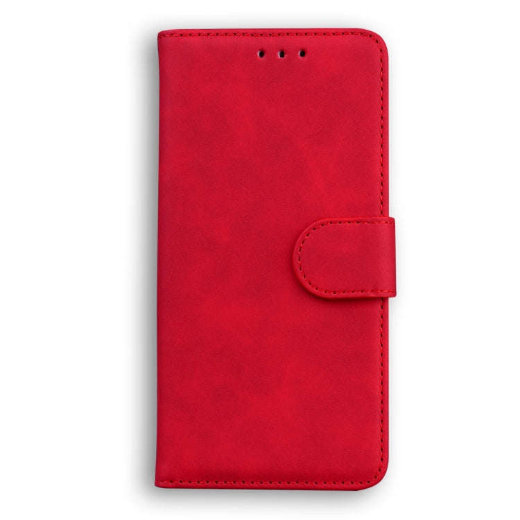 For Tecno Camon 19 Neo Skin Feel Pure Color Flip Leather Phone Case(Red)