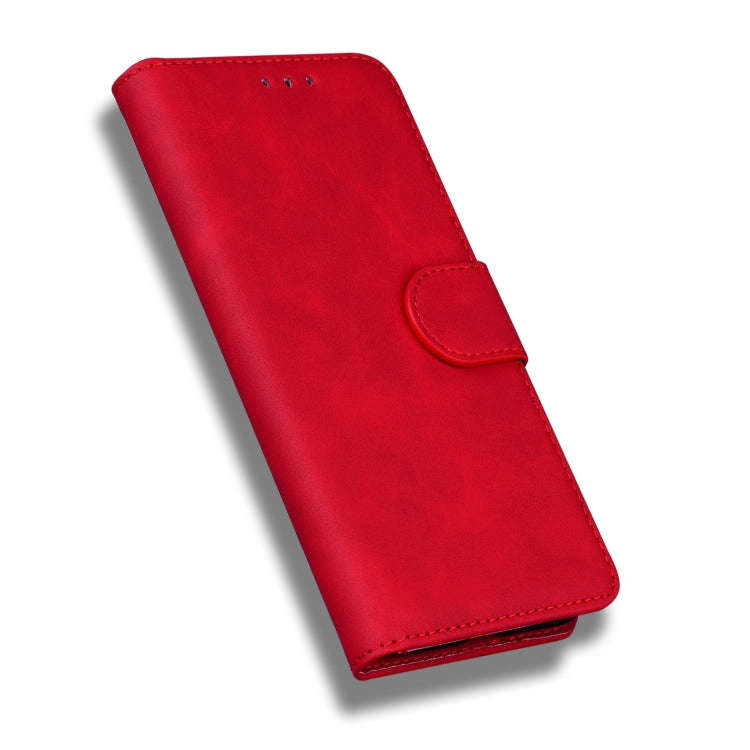 For Tecno Camon 19 Neo Skin Feel Pure Color Flip Leather Phone Case(Red)