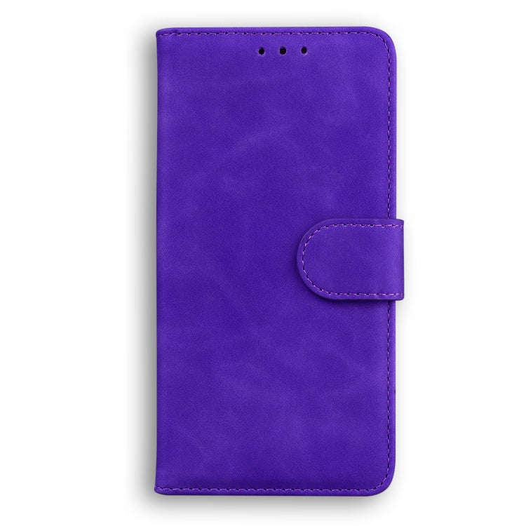 For Tecno Camon 19 Neo Skin Feel Pure Color Flip Leather Phone Case(Purple)