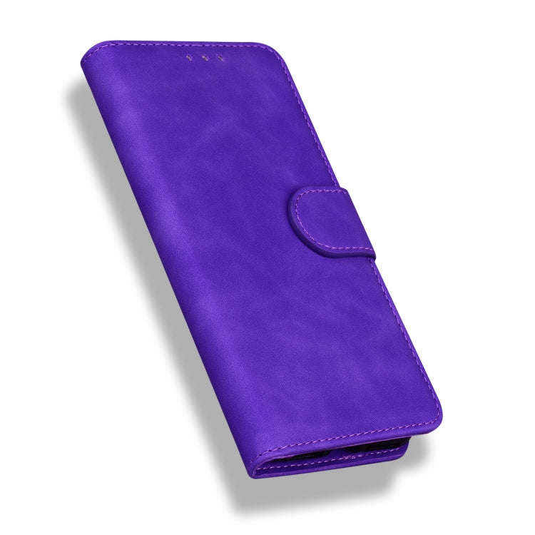 For Tecno Camon 19 Neo Skin Feel Pure Color Flip Leather Phone Case(Purple)