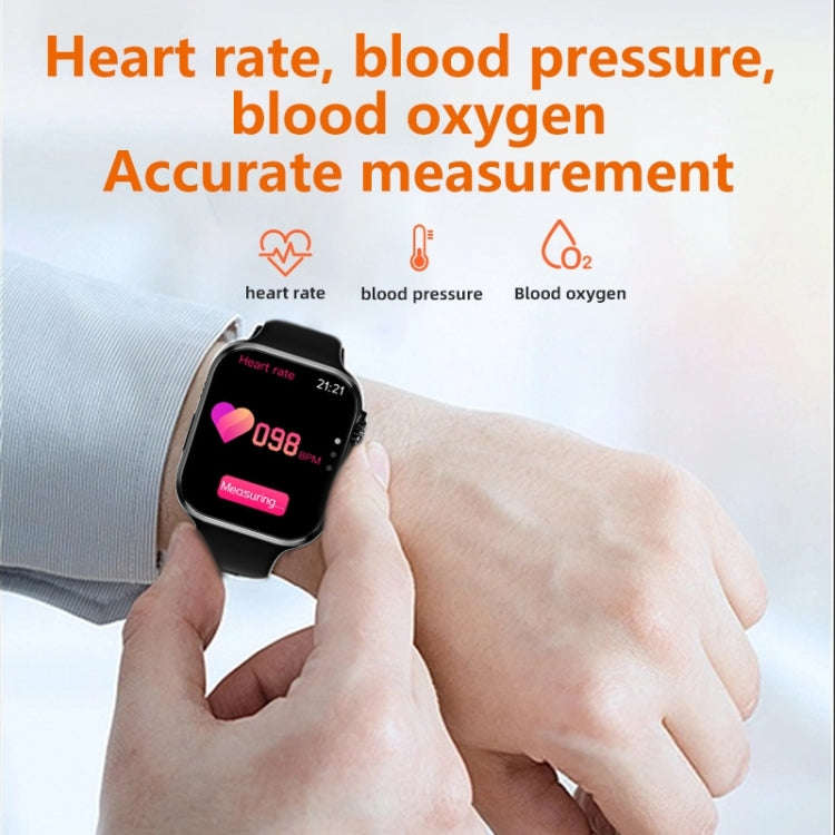WS8 Pro 2.0 inch IPS Full Touch Screen Smart Watch, IP67 Waterproof Support Heart Rate & Blood Ox...