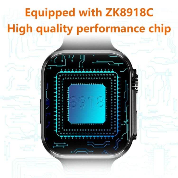WS8 Pro 2.0 inch IPS Full Touch Screen Smart Watch, IP67 Waterproof Support Heart Rate & Blood Ox...