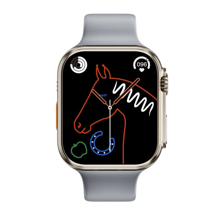 WS8 Plus 2.0 inch IPS Full Touch Screen Smart Watch, IP68 Waterproof Support Heart Rate & Blood O...