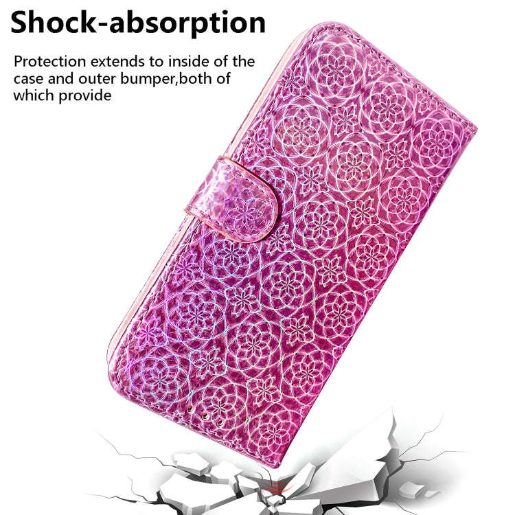 For Infinix Hot 12 Pro Colorful Magnetic Buckle Leather Phone Case(Pink)