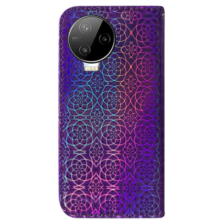 For Infinix Note 12 Pro 4G Colorful Magnetic Buckle Leather Phone Case(Purple)