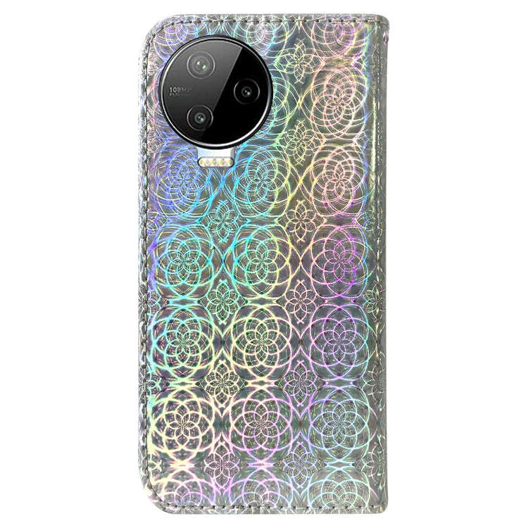For Infinix Note 12 Pro 4G Colorful Magnetic Buckle Leather Phone Case(Silver)