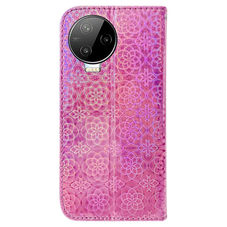For Infinix Note 12 Pro 4G Colorful Magnetic Buckle Leather Phone Case(Pink)