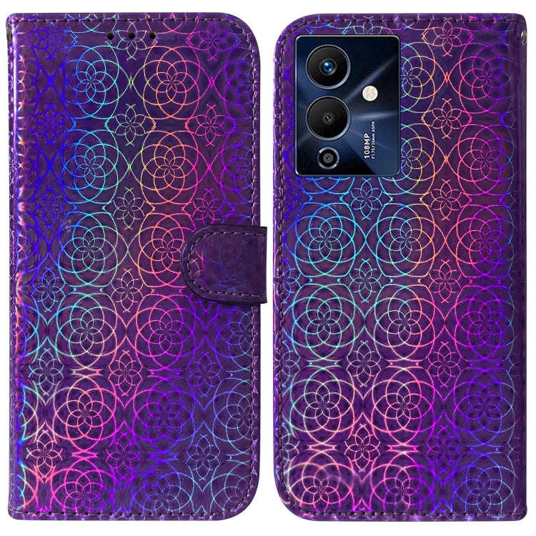 For Infinix Note 12 Pro 5G Colorful Magnetic Buckle Leather Phone Case(Purple)