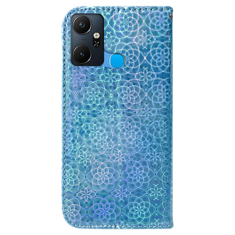 For Infinix Smart 6 Plus Colorful Magnetic Buckle Leather Phone Case(Blue)
