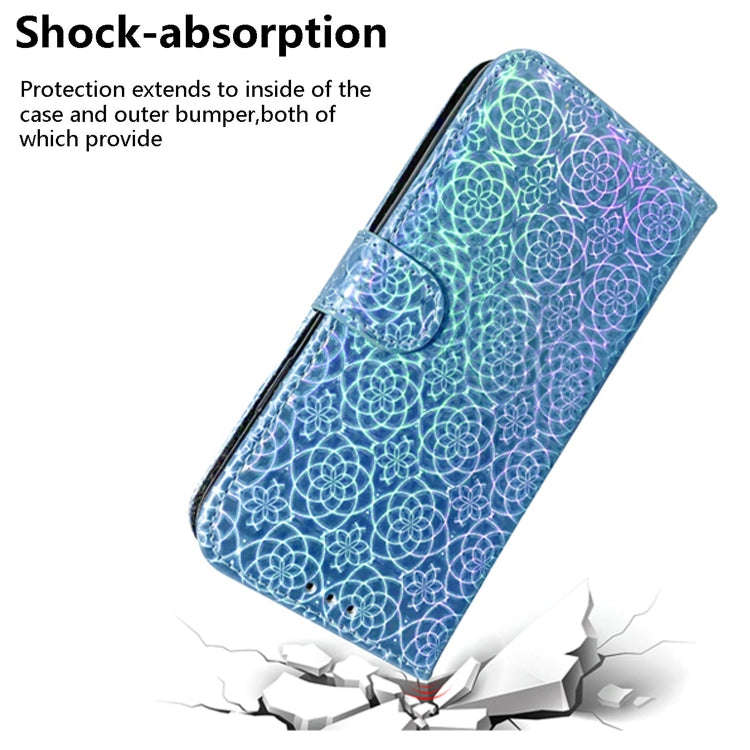 For Tecno Camon 19 Neo Colorful Magnetic Buckle Leather Phone Case(Blue)