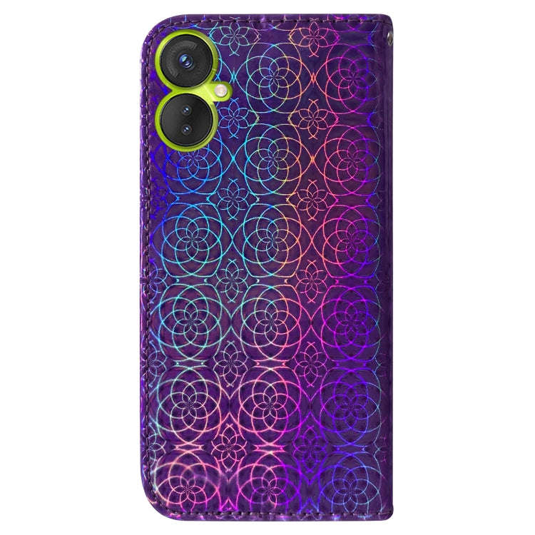 For Tecno Camon 19 Neo Colorful Magnetic Buckle Leather Phone Case(Purple)