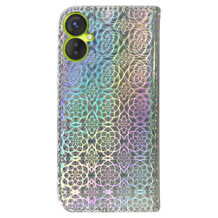 For Tecno Camon 19 Neo Colorful Magnetic Buckle Leather Phone Case(Silver)