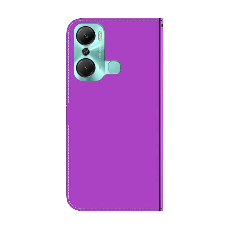 For Infinix Hot 12 Pro Imitated Mirror Surface Leather Phone Case(Purple)
