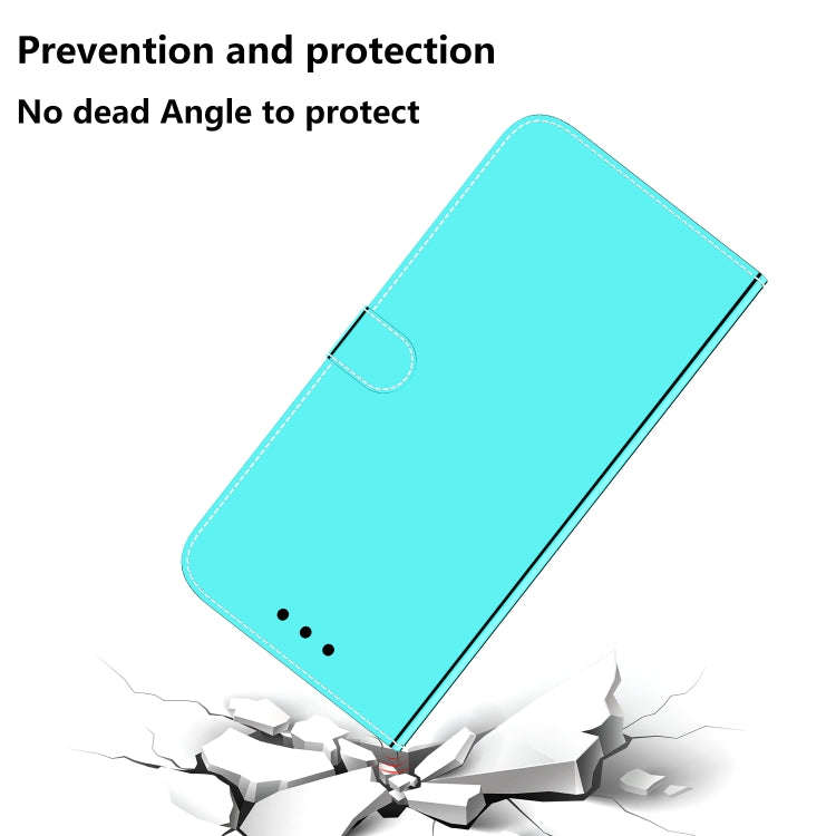 For Infinix Hot 12 Pro Imitated Mirror Surface Leather Phone Case(Mint Green)
