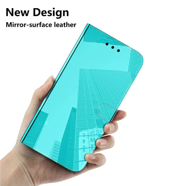 For Infinix Hot 12 Pro Imitated Mirror Surface Leather Phone Case(Mint Green)