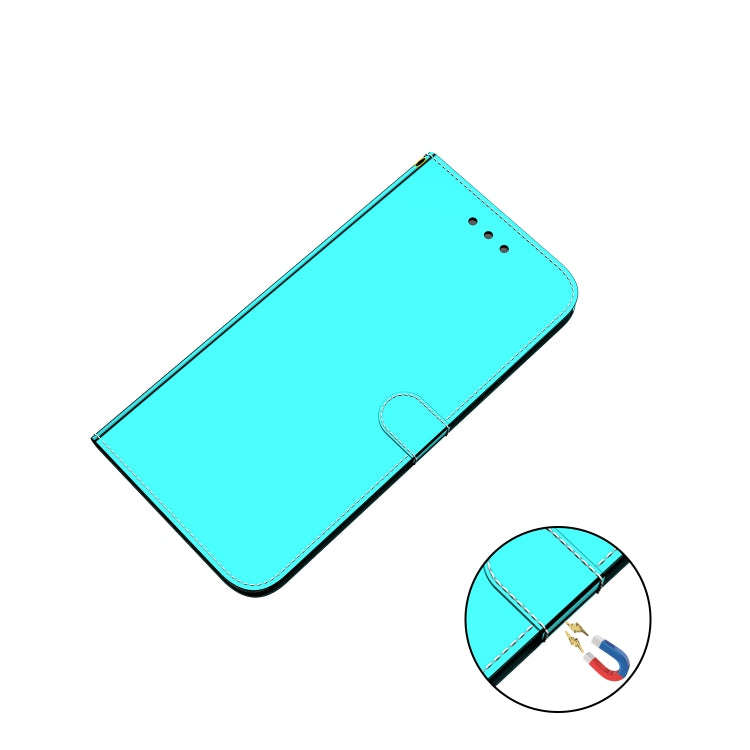 For Infinix Hot 12 Pro Imitated Mirror Surface Leather Phone Case(Mint Green)