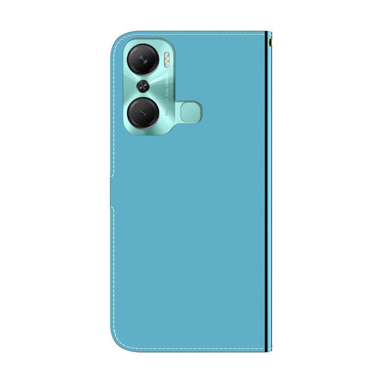 For Infinix Hot 12 Pro Imitated Mirror Surface Leather Phone Case(Blue)