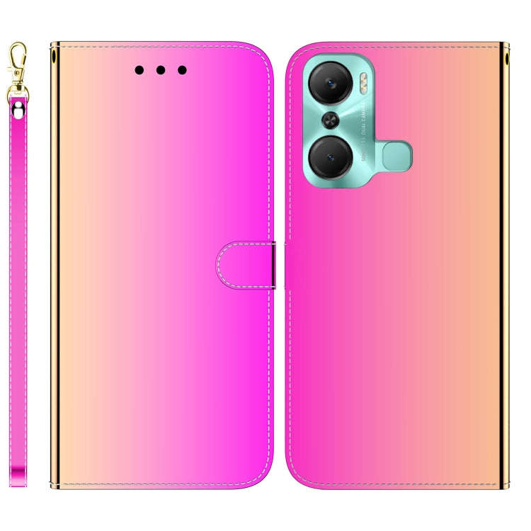 For Infinix Hot 12 Pro Imitated Mirror Surface Leather Phone Case(Gradient Color)