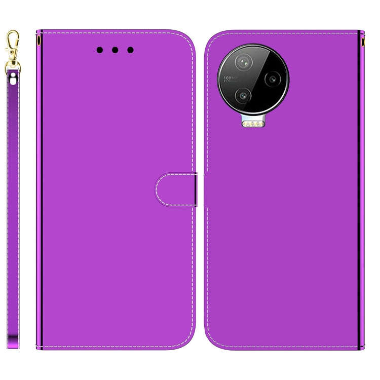 For Infinix Note 12 Pro 4G Imitated Mirror Surface Leather Phone Case(Purple)
