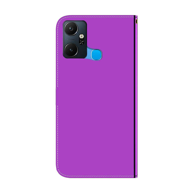 For Infinix Smart 6 Plus Imitated Mirror Surface Leather Phone Case(Purple)