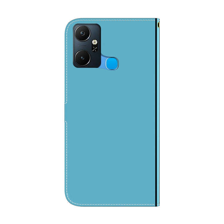 For Infinix Smart 6 Plus Imitated Mirror Surface Leather Phone Case(Blue)