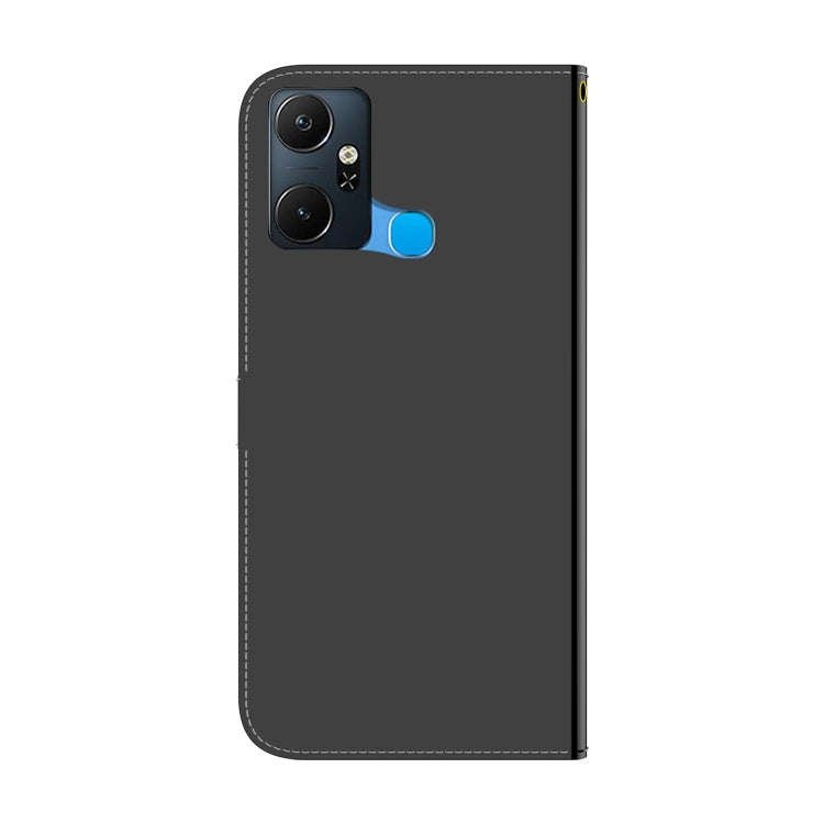 For Infinix Smart 6 Plus Imitated Mirror Surface Leather Phone Case(Black)
