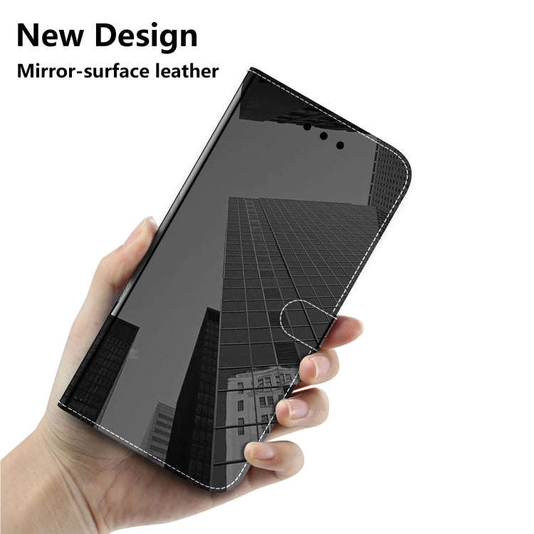 For Infinix Smart 6 Plus Imitated Mirror Surface Leather Phone Case(Black)