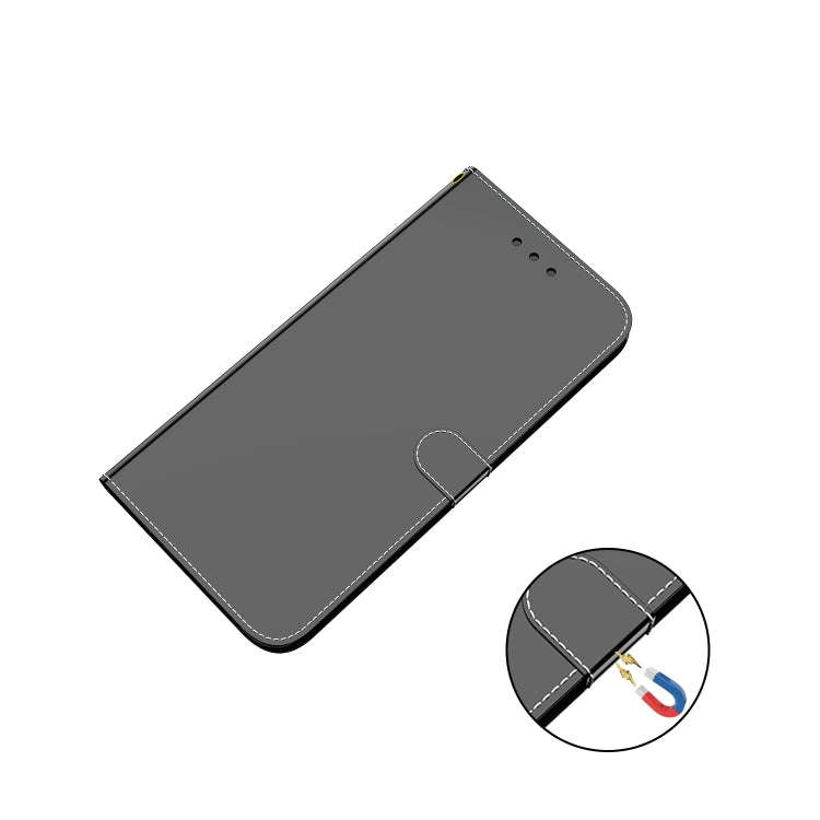 For Infinix Smart 6 Plus Imitated Mirror Surface Leather Phone Case(Black)