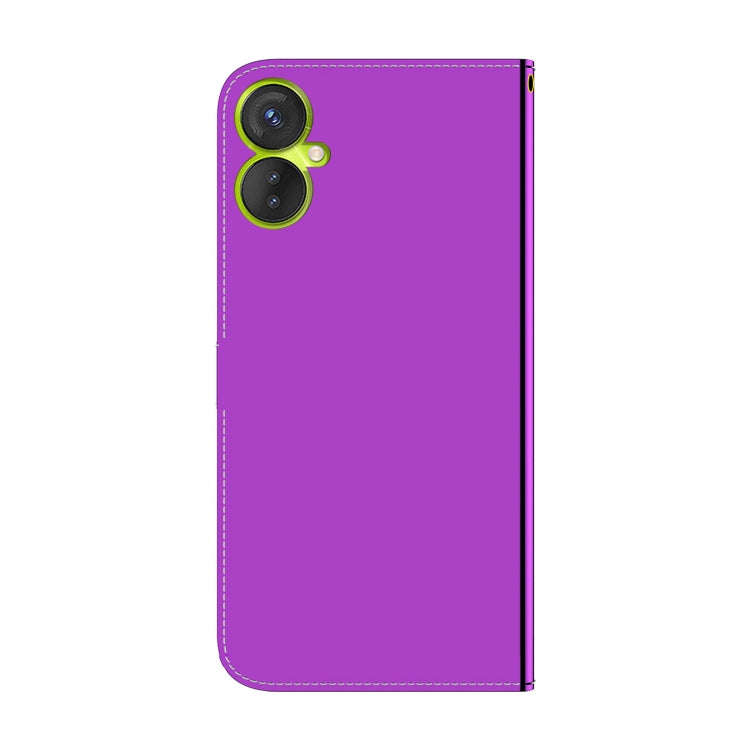 For Tecno Camon 19 Neo Imitated Mirror Surface Leather Phone Case(Purple)