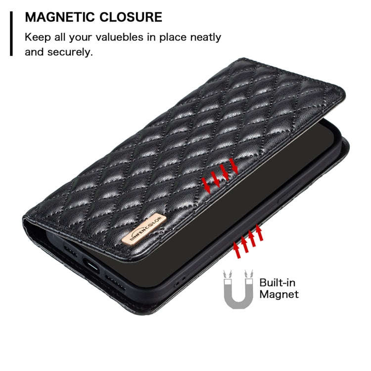 For Nokia G11 / G21 Diamond Lattice Magnetic Leather Flip Phone Case(Black)