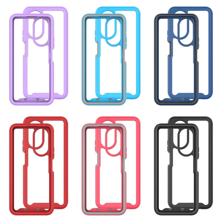 For Honor X7 Starry Sky Solid Color Shockproof TPU Clear PC Phone Case(Black)