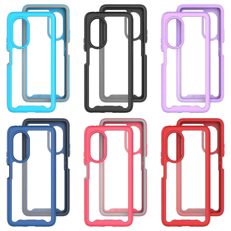 For Huawei Nova 9 SE Starry Sky Solid Color Shockproof TPU Clear PC Phone Case(Sky Blue)