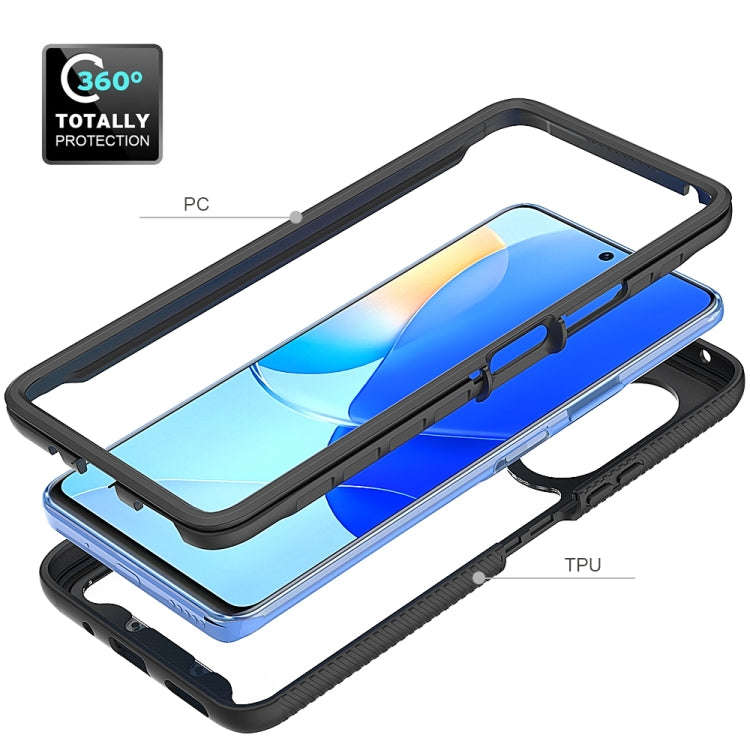 For Huawei Nova 9 SE Starry Sky Solid Color Shockproof TPU Clear PC Phone Case(Sky Blue)