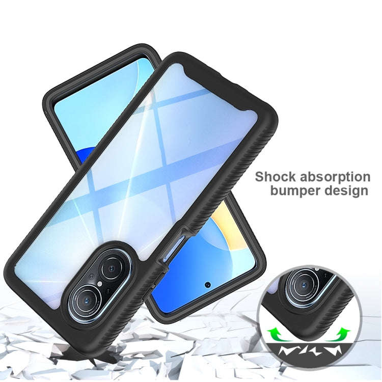 For Huawei Nova 9 SE Starry Sky Solid Color Shockproof TPU Clear PC Phone Case(Sky Blue)