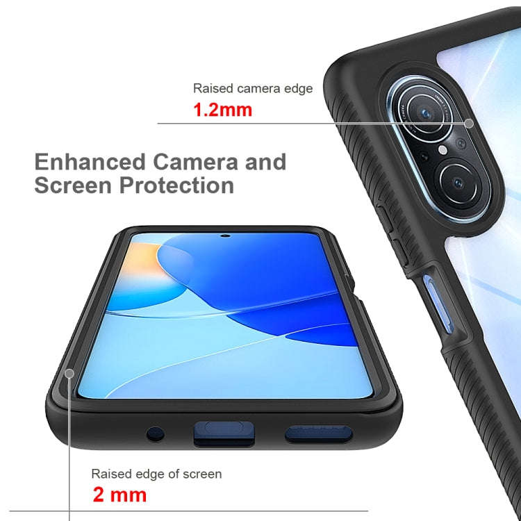 For Huawei Nova 9 SE Starry Sky Solid Color Shockproof TPU Clear PC Phone Case(Dark Blue)