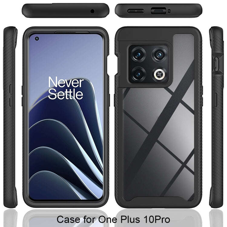 For OnePlus 10 Pro Starry Sky Solid Color Shockproof TPU Clear PC Phone Case(Sky Blue)