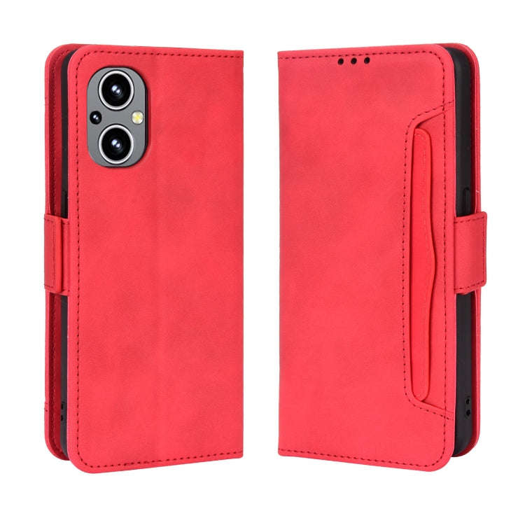 For OnePlus Nord N20 5G Skin Feel Calf Texture Card Slots Leather Phone Case(Red)