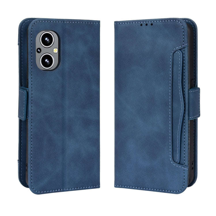 For OnePlus Nord N20 5G Skin Feel Calf Texture Card Slots Leather Phone Case(Blue)
