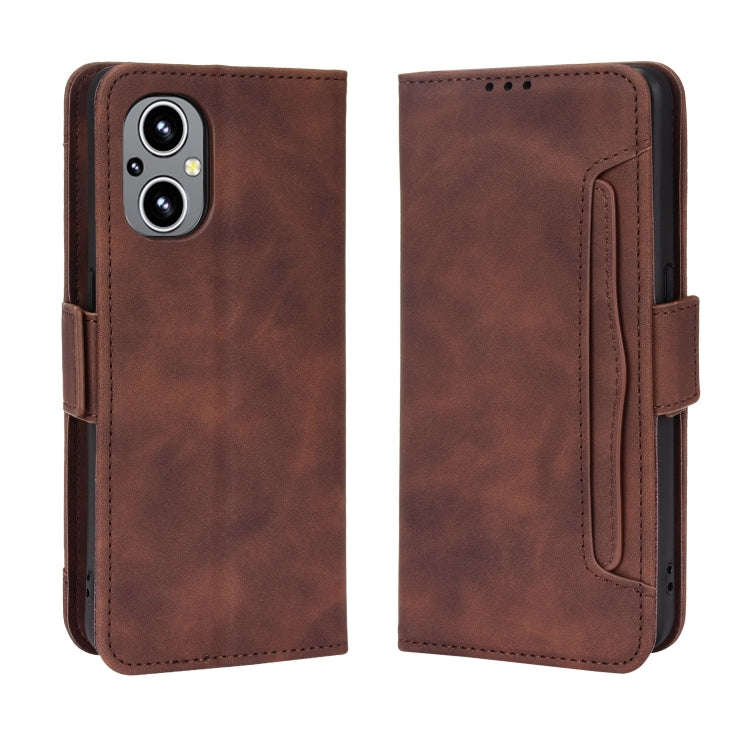 For OnePlus Nord N20 5G Skin Feel Calf Texture Card Slots Leather Phone Case(Brown)