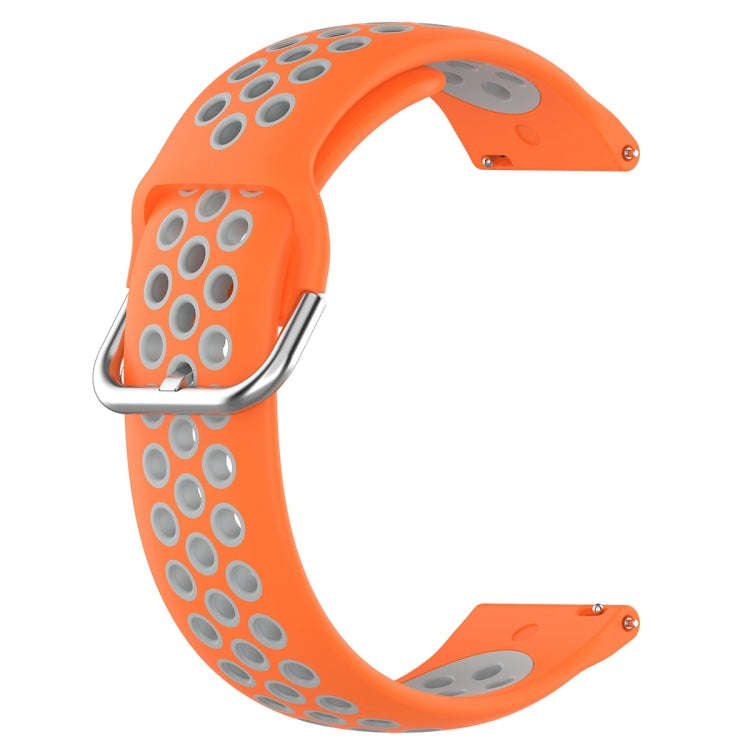 For Xiaomi Watch Color 22mm Clasp Two Color Sport Watch Band(Orange + Grey)