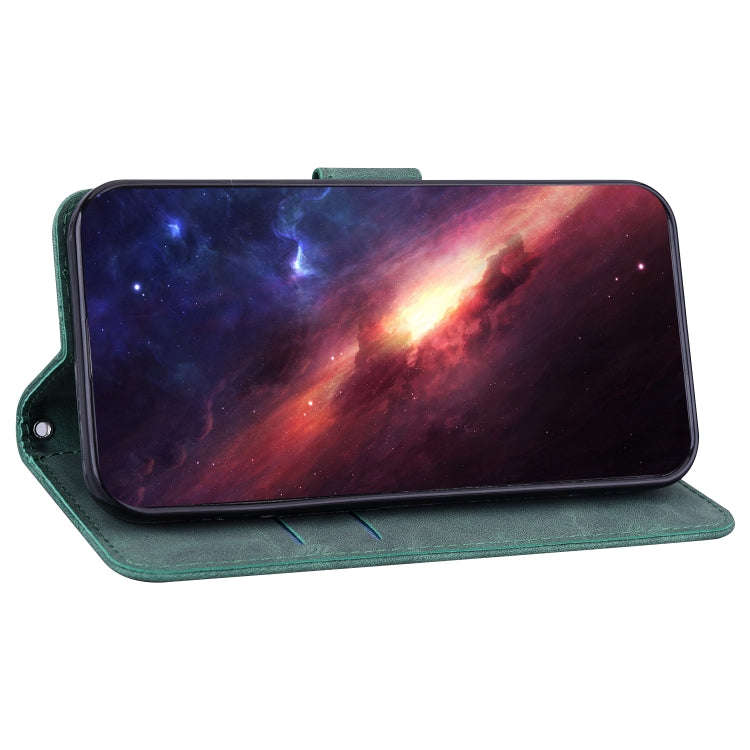 For Infinix Note 12 Pro 5G Geometric Embossed Flip Leather Phone Case(Green)