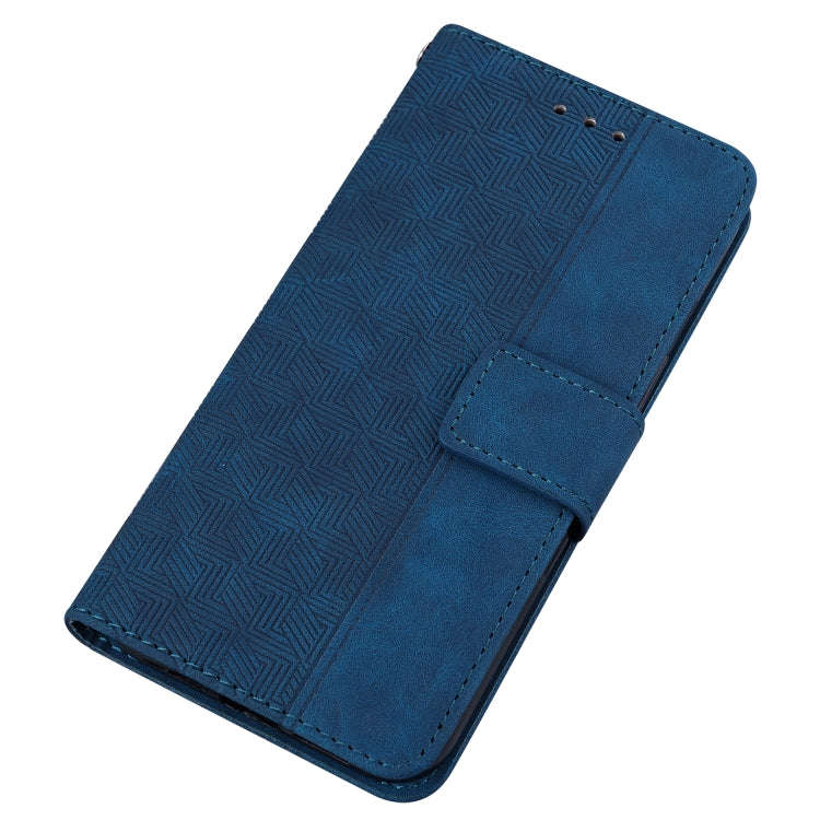 For Infinix Note 12 Pro 5G Geometric Embossed Flip Leather Phone Case(Blue)