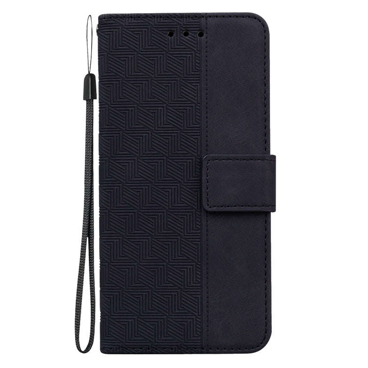 For Tecno Camon 19 Neo Geometric Embossed Flip Leather Phone Case(Black)