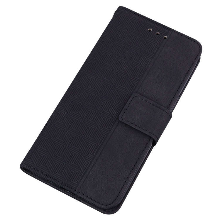For Tecno Camon 19 Neo Geometric Embossed Flip Leather Phone Case(Black)