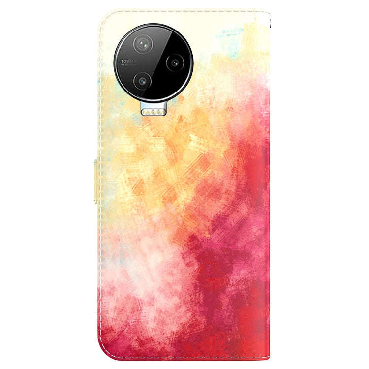 For Infinix Note 12 Pro 4G Watercolor Pattern Flip Leather Phone Case(Spring Cherry)