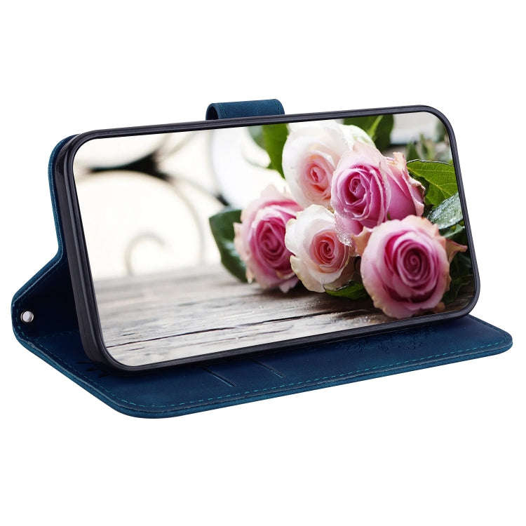 For Infinix Note 12 Pro 4G Butterfly Rose Embossed Leather Phone Case(Blue)
