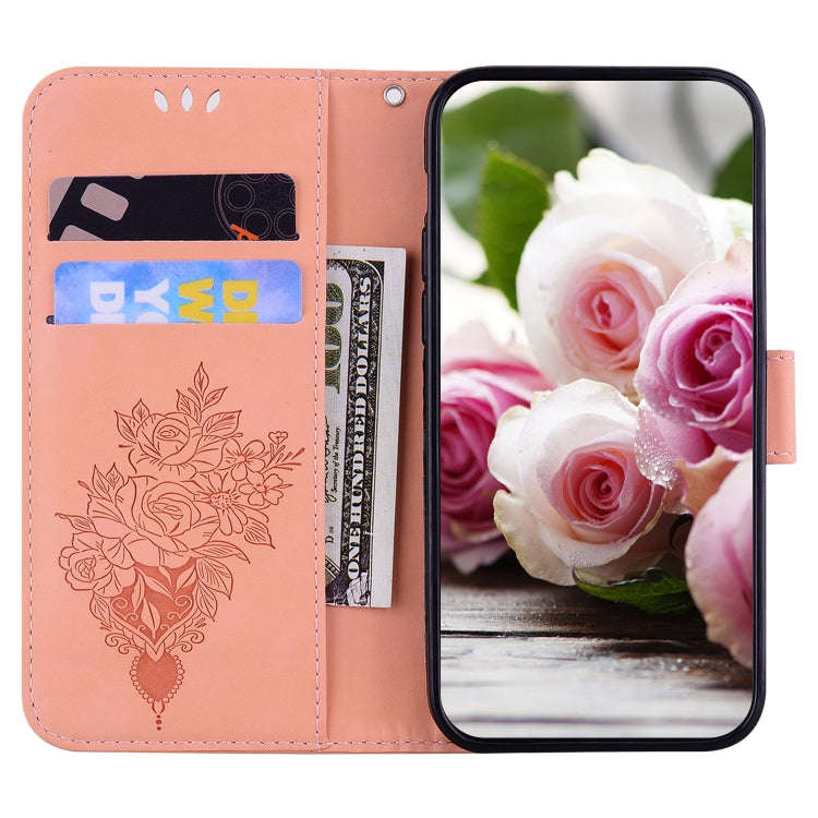 For Tecno Camon 19 Neo Butterfly Rose Embossed Leather Phone Case(Pink)