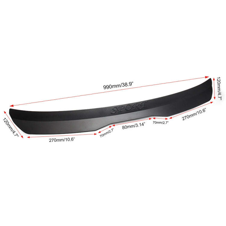 Universal Car Modified Hatchback Rear Roof Spoiler Wing(Carbon Fiber)